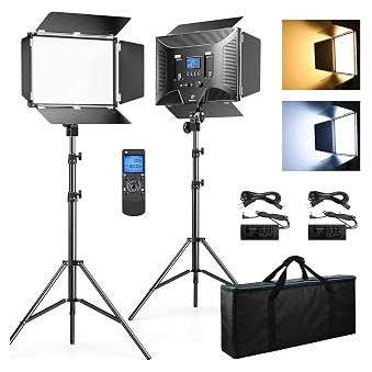 D50 Photography Lighting, 2-Pack LED Video Light